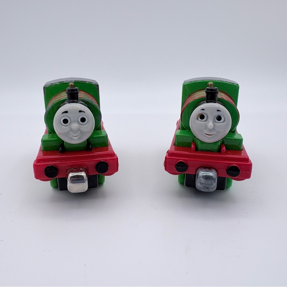 Two Die Cast Versions of Percy from Thomas & Friends 2009, 2012
